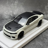 AutoArt Dodge 2020 Charger R-T Scat Pack Widebody White 1:18 – Collectible Diecast Model Die-Cast