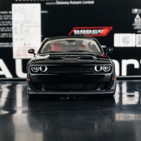 AutoArt Dodge 2023 تشالنجر SRT سوبر ستوك بلاك 1:18 – نموذج معدني قابل للجمع مصبوب.