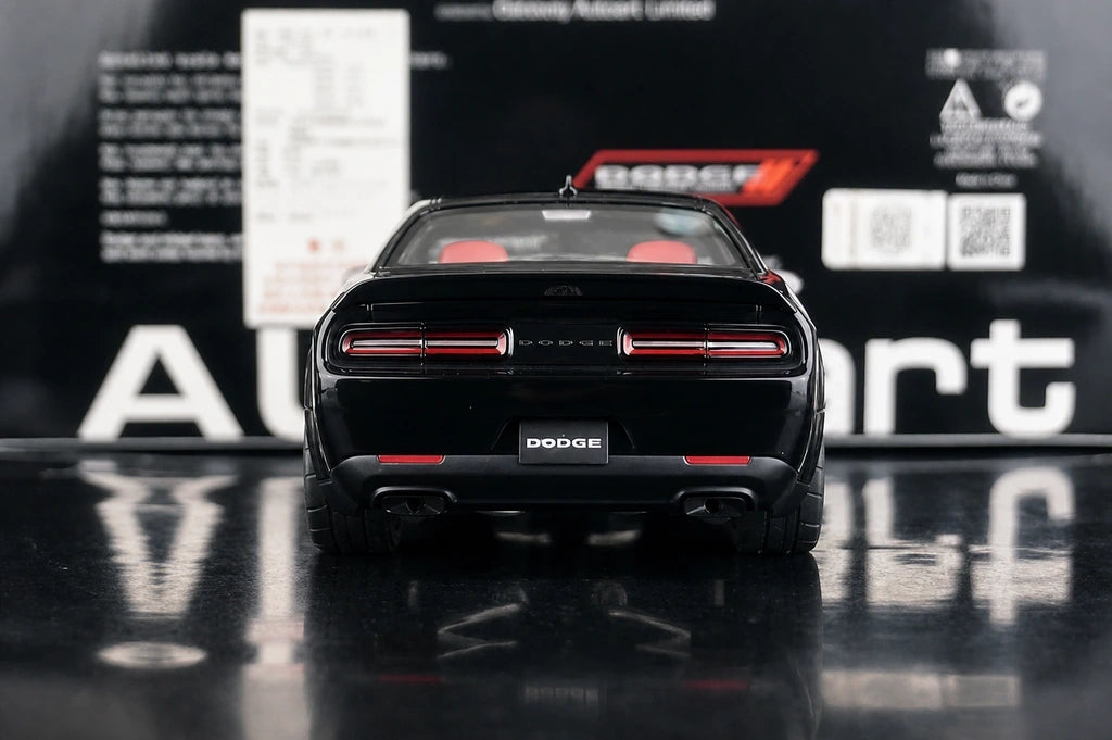 AutoArt Dodge 2023 Challenger SRT Super Stock Black 1:18 – Collectible Diecast Model Die-Cast