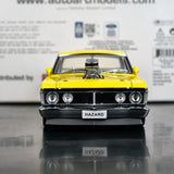 AutoArt فورد 1971 فالكون XY GTHO ستريت ماشين فلوريسنت أصفر 1:18 – نموذج معدني قابل للجمع مصبوب.