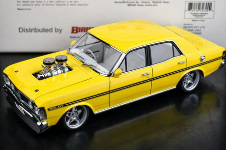 AutoArt Ford 1971 Falcon XY GTHO Street Machine Fluorescent Yellow 1:18 – Collectible Diecast Model Die-Cast
