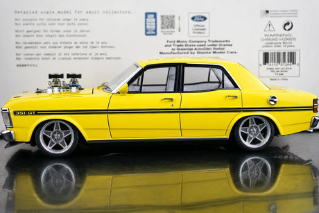 AutoArt Ford 1971 Falcon XY GTHO Street Machine Fluorescent Yellow 1:18 – Collectible Diecast Model Die-Cast
