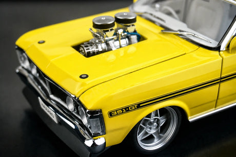 AutoArt Ford 1971 Falcon XY GTHO Street Machine Fluorescent Yellow 1:18 – Collectible Diecast Model Die-Cast