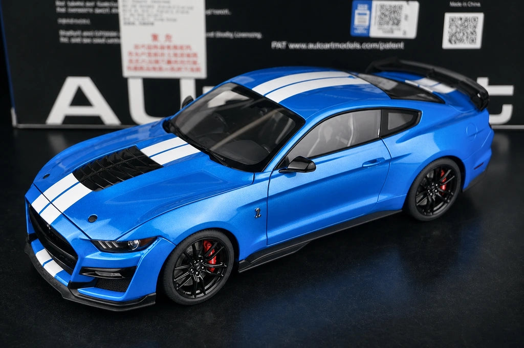 AutoArt Ford 2010 Shelby Mustang GT500 Blue 1:18 – Modello da collezione pressofuso