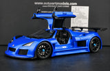 [AutoArt] 1:18 Gumpert 2009 Apollo S modèle bleu moulé sous pression