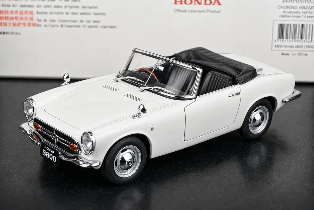 AutoArt Honda 1966 S800 White 1:18 – Collectible Diecast Model Die-Cast