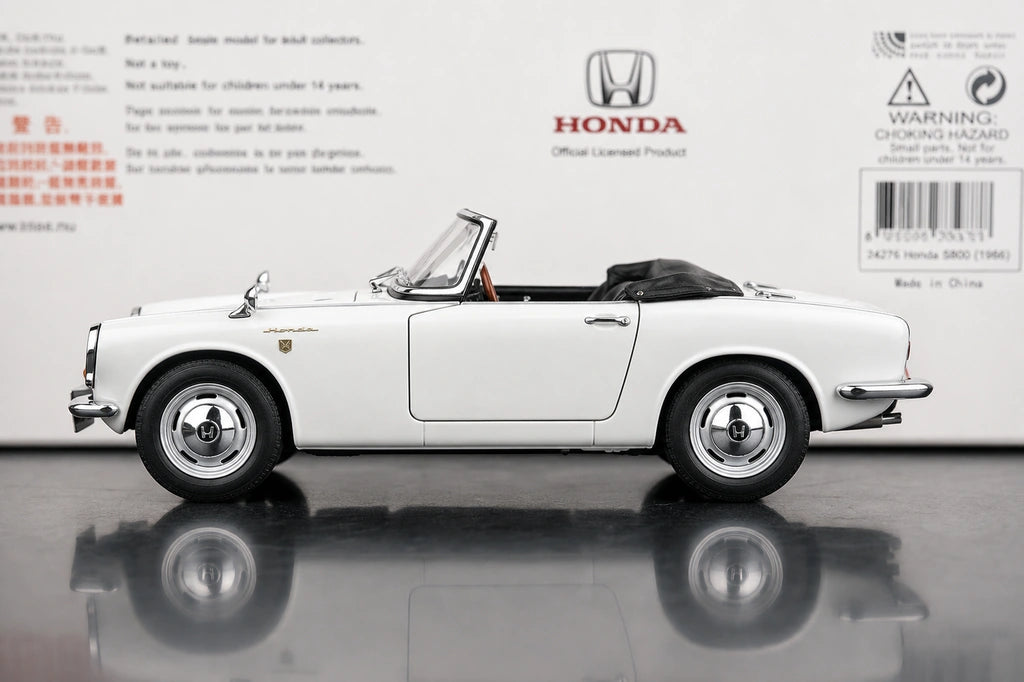 AutoArt Honda 1966 S800 White 1:18 – Collectible Diecast Model Die-Cast