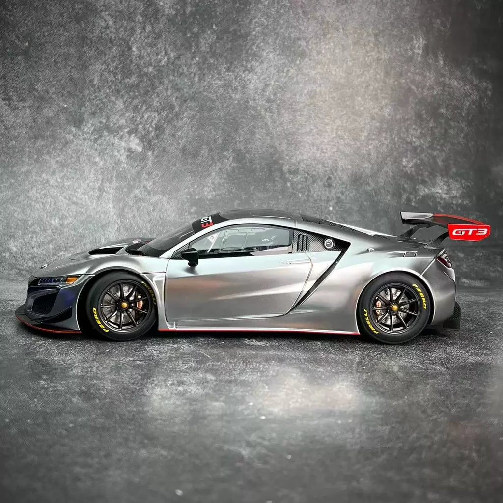 AutoArt Honda 2018 NSX GT3 Silber 1:18 – Sammelobjekte aus Druckguss