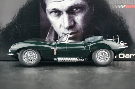 AutoArt Jaguar 1957 XK-SS Steve McQueen 1:18 – samlarobjekt gjuten modell gjutet