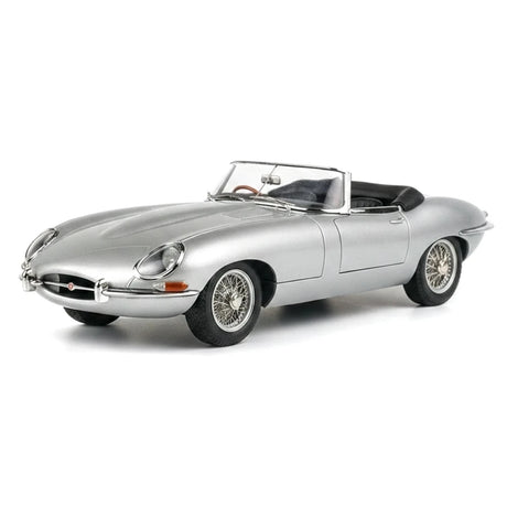 AutoArt Jaguar 1961 E-Type Roadster silver 1:18 – pressgjuten samlarmodell