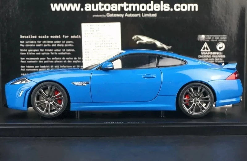 AutoArt Jaguar 2011 XKR-S Blå 1:18 – samlarobjekt i gjutet metallgjutning