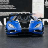 AutoArt Koenigsegg 2014 One1 Blue 1:18 – نموذج معدني قابل للجمع من القالب المصبوب