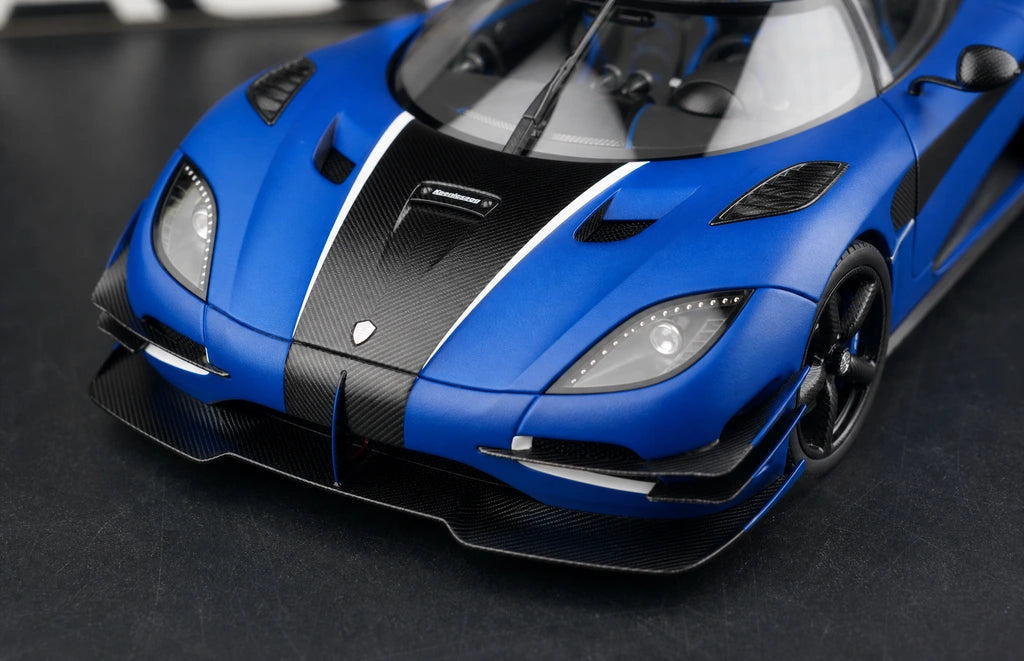 AutoArt Koenigsegg 2014 One1 Blue 1:18 – نموذج معدني قابل للجمع من القالب المصبوب