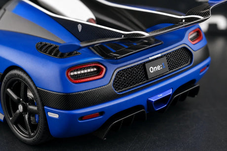 AutoArt Koenigsegg 2014 One1 Blue 1:18 – نموذج معدني قابل للجمع من القالب المصبوب