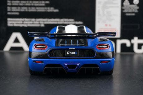 AutoArt Koenigsegg 2014 One1 Blue 1:18 – نموذج معدني قابل للجمع من القالب المصبوب