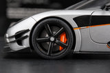 AutoArt Koenigsegg 2014 One1 Silver 1:18 – نموذج معدني قابل للجمع من القالب المصبوب