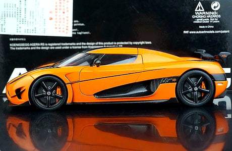 AutoArt Koenigsegg 2015 Agera RS أورانج 1:18 – نموذج معدني قابل للجمع من قالب القالب