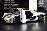 AutoArt Koenigsegg 2015 Agera RS سيلفر 1:18 – نموذج معدني قابل للجمع مصبوب، مصبوب.