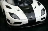 AutoArt Koenigsegg 2015 Agera RS وايت 1:18 – نموذج معدني قابل للجمع من القالب المصبوب