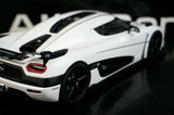 AutoArt Koenigsegg 2015 Agera RS وايت 1:18 – نموذج معدني قابل للجمع من القالب المصبوب