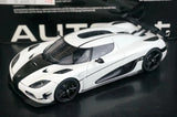 AutoArt Koenigsegg 2015 Agera RS وايت 1:18 – نموذج معدني قابل للجمع من القالب المصبوب