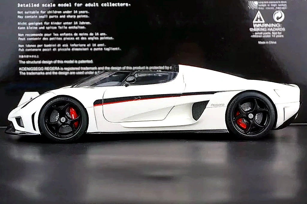 AutoArt Koenigsegg 2016 Regera White 1:18 – Keräilymallinen valuvalumalli