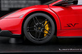 AutoArt Lamborghini 2009 مورسيلاجو LP670-4 SV تشيري ريد 1:18 – نموذج معدني قابل للجمع مصبوب.