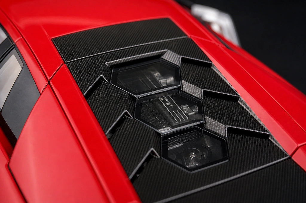 AutoArt Lamborghini 2009 مورسيلاجو LP670-4 SV تشيري ريد 1:18 – نموذج معدني قابل للجمع مصبوب.