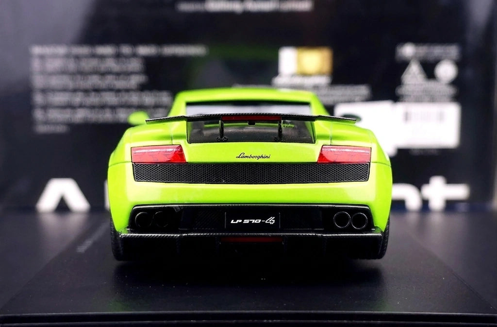 AutoArt Lamborghini 2010 Gallardo LP570-4 سوبرليجيرا جرين 1:18 – نموذج معدني قابل للجمع مصبوب، مصبوب.