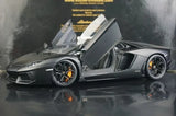 AutoArt Lamborghini 2011 Aventador LP700-4 Black 1:18 – Modèle moulé sous pression en métal de collection