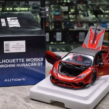 [AutoArt] 1:18 Lamborghini 2011 Aventador LP700-4 LB Works Red Model Car Die-Cast