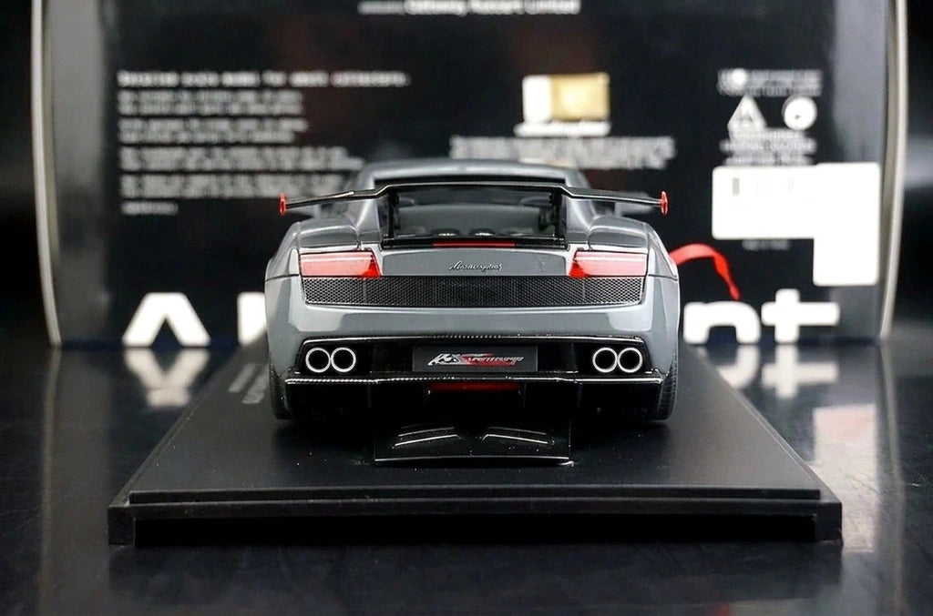 AutoArt Lamborghini 2011 Gallardo LP570-4 سوبر تروفيو سترادالي رمادي 1:18 – نموذج معدني قابل للجمع مصبوب، مصبوب.