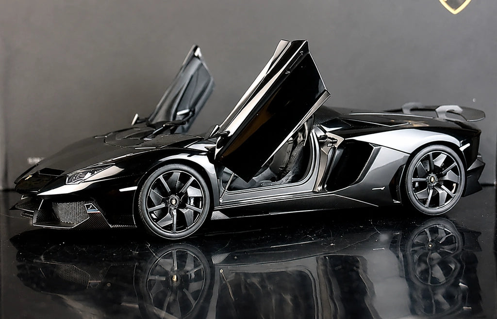 AutoArt Lamborghini 2012 Aventador J Black 1:18 – Collectible Diecast Model Die-Cast