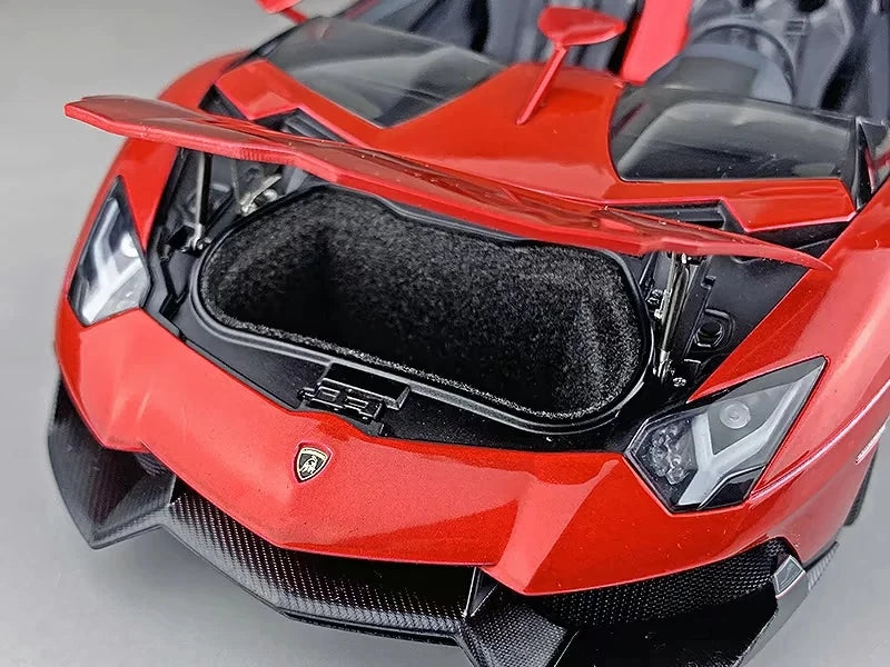 AutoArt Lamborghini 2012 Aventador جي ريد 1:18 – نموذج معدني قابل للجمع من القالب المصبوب
