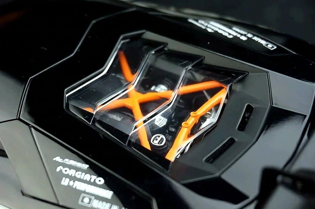 AutoArt Lamborghini 2012 Aventador LP700-4 LB-ووركس بلاك 1:18 – نموذج معدني قابل للجمع من القالب المصبوب