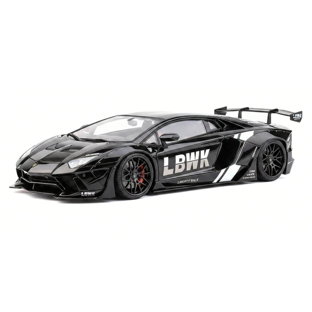 AutoArt Lamborghini 2012 Aventador LP700-4 LB-ووركس بلاك 1:18 – نموذج معدني قابل للجمع من القالب المصبوب