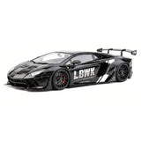 AutoArt Lamborghini 2012 Aventador LP700-4 LB-ووركس بلاك 1:18 – نموذج معدني قابل للجمع من القالب المصبوب