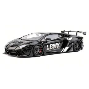 AutoArt Lamborghini 2012 Aventador LP700-4 LB-ووركس بلاك 1:18 – نموذج معدني قابل للجمع من القالب المصبوب