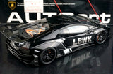 AutoArt Lamborghini 2012 Aventador LP700-4 LB-ووركس بلاك 1:18 – نموذج معدني قابل للجمع من القالب المصبوب