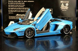 AutoArt Lamborghini 2012 Aventador LP700-4 LB-ووركس بلو 1:18 – نموذج معدني قابل للجمع من القالب المصبوب