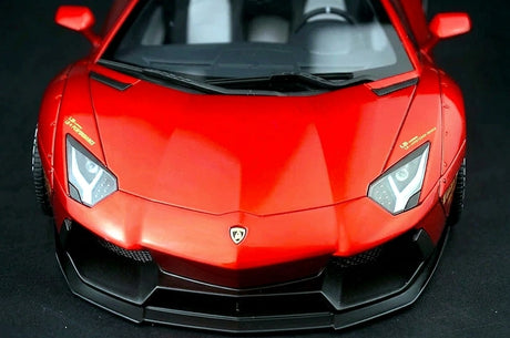AutoArt Lamborghini 2012 Aventador LP700-4 LB-ووركس بورغندي 1:18 – نموذج معدني قابل للجمع مصنوع من القالب المصبوب