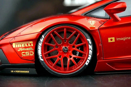AutoArt Lamborghini 2012 Aventador LP700-4 LB-ووركس بورغندي 1:18 – نموذج معدني قابل للجمع مصنوع من القالب المصبوب
