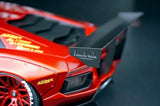 AutoArt Lamborghini 2012 Aventador LP700-4 LB-ووركس بورغندي 1:18 – نموذج معدني قابل للجمع مصنوع من القالب المصبوب