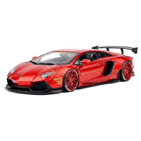 AutoArt Lamborghini 2012 Aventador LP700-4 LB-ووركس بورغندي 1:18 – نموذج معدني قابل للجمع مصنوع من القالب المصبوب