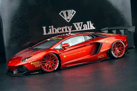 AutoArt Lamborghini 2012 Aventador LP700-4 LB-ووركس بورغندي 1:18 – نموذج معدني قابل للجمع مصنوع من القالب المصبوب