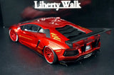 AutoArt Lamborghini 2012 Aventador LP700-4 LB-ووركس بورغندي 1:18 – نموذج معدني قابل للجمع مصنوع من القالب المصبوب