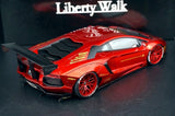 AutoArt Lamborghini 2012 Aventador LP700-4 LB-ووركس بورغندي 1:18 – نموذج معدني قابل للجمع مصنوع من القالب المصبوب