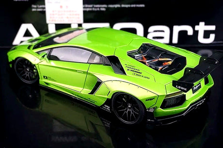 AutoArt Lamborghini 2012 Aventador LP700-4 LB-ووركس جرين 1:18 – نموذج معدني قابل للجمع من القالب المصبوب