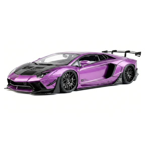 AutoArt Lamborghini 2012 Aventador LP700-4 LB-ووركس بنفسجي 1:18 – نموذج معدني قابل للجمع من القالب المصبوب