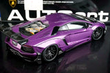 AutoArt Lamborghini 2012 Aventador LP700-4 LB-ووركس بنفسجي 1:18 – نموذج معدني قابل للجمع من القالب المصبوب